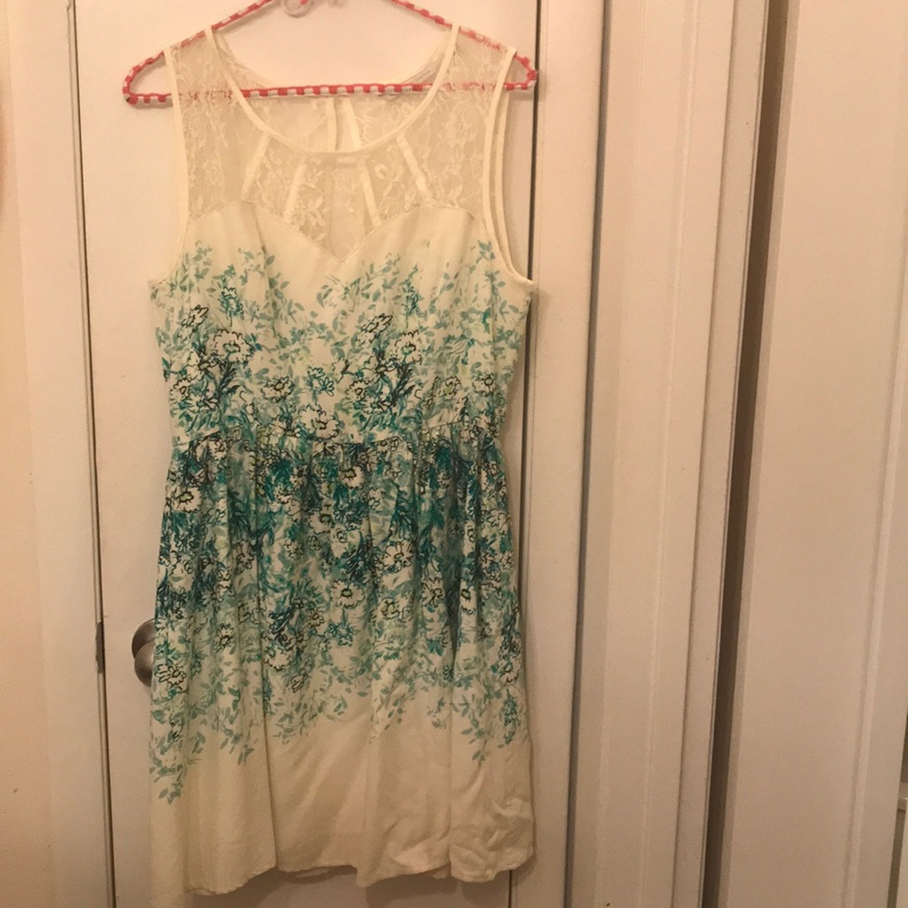 LC Lauren Conrad Cream Lace Dress